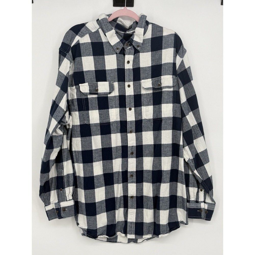George Men's Long Sleeve Button Down Flannel 3XL